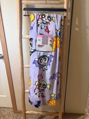 Powerpuff Girls Halloween Plush Throw Blanket 50x70 Cartoon Network NWT